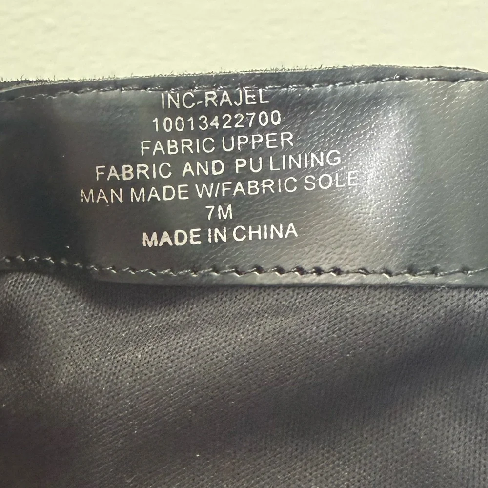 INC International Concepts Black Suede Knee High Boots Size 7